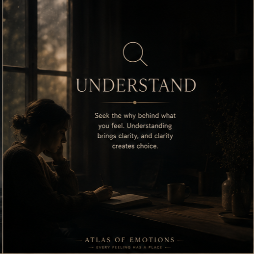 Understand — seek the why behind what you feel